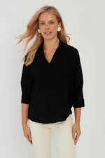 Cool & Sexy Women's Black Bat Sleeve Blouse