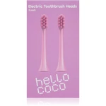 Hello Coco Electric Toothbrush Heads Pink náhradní hlavice pro zubní kartáček 2 ks