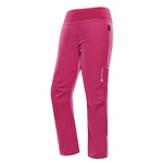 Dark pink softshell trousers for girls ALPINE PRO Zazo