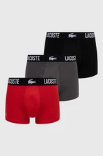 Boxerky Lacoste 3-pak pánske, čierna farba