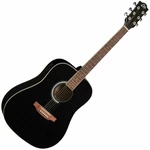 Eko guitars Ranger 6 EQ Black Elektroakustická kytara Dreadnought