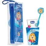 Chicco Travel Set sada zubní péče Blue 3 y+ 1 ks