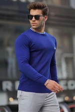 Madmext Cobalt Men's Crew Neck Knitwear Sweater 6847