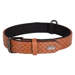 Lederhalsband Flamingo Patti braun - S: 29-35cm