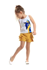 Denokids Ceylan Girl's T-shirt Woven Shorts Set