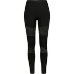 Women's leggings with laces black