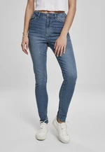 Women's skinny jeans High Waist Slim Jeans midstone wash