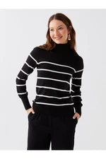 LC Waikiki Women's Turtleneck Striped Long Sleeve Knitwear Sweater