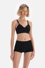 Dagi Black Combed Cotton Women's Boxer