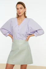 Trendyol Lilac Bat Sleeve Woven Shirt