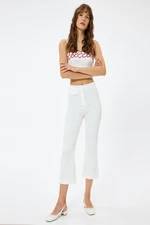 Koton Off White Women's Trousers