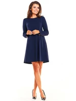 Awama Woman's Dress A661 Navy Blue