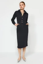 Trendyol Black Midi Denim Dress