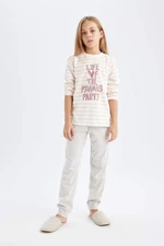 DEFACTO Girls Printed Long Sleeve Pajama Set