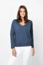 Women's sweatshirt Karina with long sleeves - denim