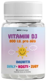 MOVIT ENERGY Vitamin D3 800 I.U. pre deti 90 tabliet