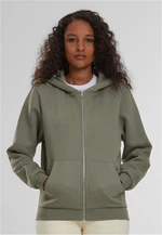 Women's zip-up sweatshirt Fluffy olive