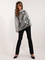 Grey women's oversize sweater