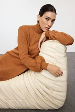 Trendyol Brick Midi Knitwear Soft Textured Sweater Dress