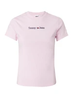 Tommy Jeans T-shirt - TJW BABY SERIF LINEA pink