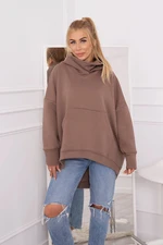 Oversize insulated mocha sweatshirt