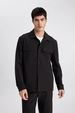 DEFACTO Regular Fit Polo Neck Shirt Jacket