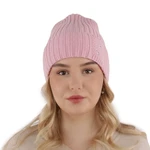 AGBO Woman's winter hat pink Ariga 100% extra fine merino wool