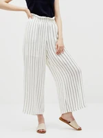 Cream Striped Trousers Noisy May Fleur - Women