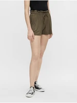 Khaki Shorts with Pockets Pieces Neora - Women