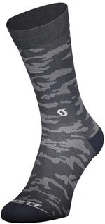 Scott Sock Trail Camo Crew Dark Grey-White S Bežecké ponožky