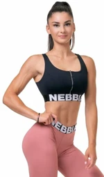 Nebbia Smart Zip Front Sports Bra Black XS Fitness spodní prádlo