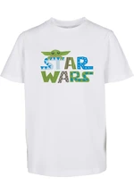 Children's T-shirt with colorful Star Wars logo white