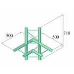 Alutruss BILOCK BQ2-PAC44H 2-bodová rampa rohové viazanie na 4 smery 90 °