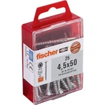 Fischer  657467 skrutka do dreva 4.5 mm 50 mm krížová dražka Pozidriv     glavanizované zinkom 25 ks