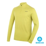 Husky Aron Zip M XL, lime green Pánská merino mikina