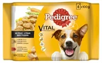 PEDIGREE vrecko 4ks ADULT - Kuracie/zelenina, Hovädzie/zelenina