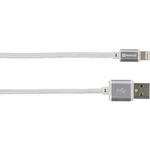 IPod/iPhone/iPad Pro/iPad USB kabel Skross 2700242, 1.00 m, stříbrná