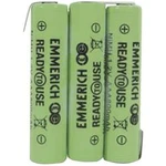 Akupack Ni-MH 3 AAA pájecí špička ve tvaru Z Emmerich ReadyToUse 3AAA-ZLF 255062, 800 mAh, 3.6 V