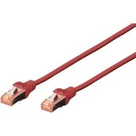 Síťový kabel RJ45 Digitus DK-1644-005/R, CAT 6, S/FTP, 0.50 m, červená