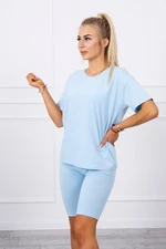 Set top+leggings cyan