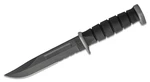 Nôž s pevnou čepeľou Extreme Fighting KA-BAR®, kombinované ostrie – Čierna čepeľ, Čierna (Farba: Čierna, Varianta: Čierna čepeľ)