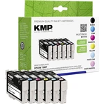 KMP Ink náhradný Epson T0801, T0802, T0803, T0804, T0805, T0806, T0807 kompatibilná kombinované balenie čierna, zelenomo