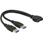 Delock USB 3.0 adaptér [2x USB 3.0 zástrčka A - 1x interná USB 3.0 zástrčka 19-pólová] 83910