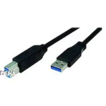 Bachmann #####USB-Kabel #####USB 3.2 Gen1 (USB 3.0 / USB 3.1 Gen1) #####USB-A Stecker, #####USB-B Stecker 1.00 m čierna