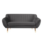 Sivá zamatová pohovka Mazzini Sofas Benito, 158 cm