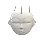 Biely závesný kvetináč PT LIVING Mask, výška 15,2 cm