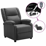 Electric Recliner Anthracite Faux Leather