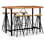 Bar Set 7 Pieces Solid Acacia and Reclaimed Wood