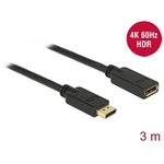 Delock DisplayPort predlžovací kábel #####DisplayPort Stecker, #####DisplayPort Buchse 3.00 m čierna 83811 pozlátené kon