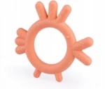 GiliGums Dětské silikonové kousátko Chicken Teether, 3m+, meruňková, 1 ks